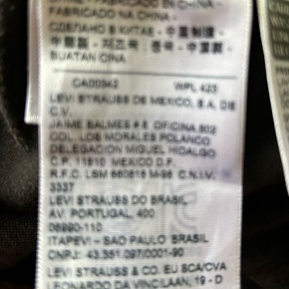 Levi’s Black Denim Mid Rise Skinny Jeans W28 L32 - Picture 9 of 11